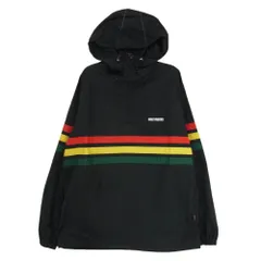 WACKO MARIA ワコマリア RASTA STRIPED LINE PULLOVER HOODED JACKET ラスタ ストライプ ライン プルオーバー フーデッド ジャケット ブラック系 S【中古】のサムネイル