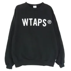 WTAPS ダブルタップス 202ATDT-CP01S WTVUA ロゴ プリント クルーネック スウェット ブラック系 X05【中古】のサムネイル