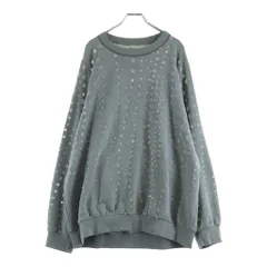 SHINYA KOZUKA (シンヤコズカ) MASSIVE SLEEVES クルーネック ホールデザイン 長袖スウェット トレーナー グレー 230ISK69のサムネイル