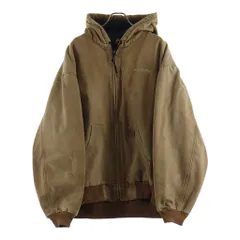 CARHARTT (カーハート) 10S Active Jacket メキシコ製 裏地キルティング フーディー アクティブジャケット ブラウン J130-BRNのサムネイル