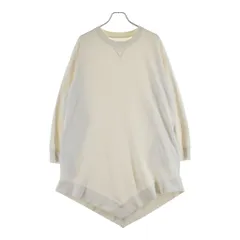 MM6 Maison Margiela (エムエムシックスメゾンマルジェラ) オーバーサイズ クルーネック スウェット ワンピース ホワイト S52CT0396 S25328 レディースのサムネイル