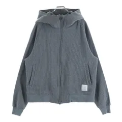 wjk (ダブルジェイケイ) TIGHT HEAVY WAFFLE HOODIE タイトヘビー ワッフル フーディー ジップアップ パーカー グレー WR25S-18のサムネイル