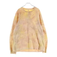 doublet (ダブレット) 22SS WASTE VEGETABLE DYED 22SS29CS210 ウェイスト ベジタブル ダイド フロントロゴ刺繍 クルーネック長袖Tシャツカットソー ロンT イエローのサムネイル