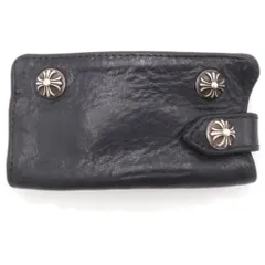 CHROME HEARTS (クロムハーツ) KEY CASE クロスボールボタン ブラックヘビーレザー キーケース ブラック/シルバーのサムネイル