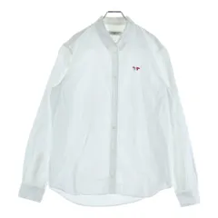 MAISON KITSUNE (メゾンキツネ) OXFORD TRICOLOR FOX PATCH CLASSIC SHIRT BD オックスフォード トリコロールフォックスパッチ ボタンダウン クラシック 長袖シャツ ホワイト FM00400WC2010のサムネイル