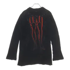 COMME des GARCONS (コムデギャルソン) フロントプリント モヘアニット セーター ブラック GT-040520 AD2000のサムネイル