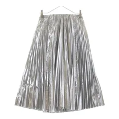 BALENCIAGA (バレンシアガ) シルク ポリエステル プリーツ ロングスカート シルクスカート シルバー 601169 レディースのサムネイル