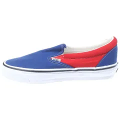 VANS (ヴァンズ) × ENGINEERED GARMENTS OTW CLASSIC SLIP-ON 98 エンジニアドガーメンツ クラシック スリッポン ローカットスニーカー ブルー/レッド US11/29cm VN000EBPZ11