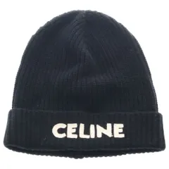 CELINE (セリーヌ) ロゴニット帽 ブラックのサムネイル