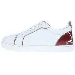 CHRISTIAN LOUBOUTIN (クリスチャンルブタン) パテント コンビレザー レースアップ ローカットシューズ スニーカー ホワイト/レッド レディースのサムネイル