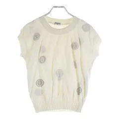 CHANEL (シャネル) ココマーク ノースリーブニット アイボリー コットンのサムネイル