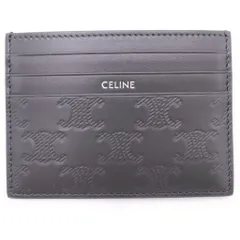 CELINE (セリーヌ) LARGE CARD HOLDER 10K913FQD.10AN トリオンフ エンボス加工 カードホルダー カーフスキン グレーのサムネイル