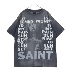 SAINT MICHAEL (セントマイケル) 24SS PTP_SS TEE STAY REAL プリント半袖Tシャツ カットソー ブラック SM-YS8-0000-C49のサムネイル