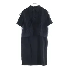 kolor (カラー) 16SS SHORT SLEEVE DRESS SHIRT ONE OIECE 16SCL-004124 ハーフボタン 半袖ドレスシャツワンピース ブラック レディースのサムネイル