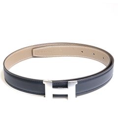 Hermes Mini Constance Belt Buckle & Leather Belt (Kit) 24 Black Etoupe 70 Women's S [Used]