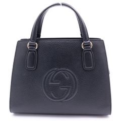 GUCCI インターロッキングG 2WAYバッグ ブラック - メルカリ
