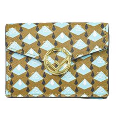 Authentic Fendi F is Fendi Tri-fold Wallet Compact Wallet Leather Multicolor 8M0395 Wallet Used