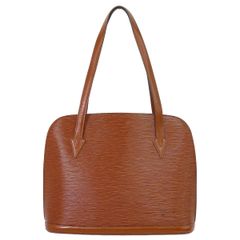 Authentic Louis Vuitton LV Lussac Epi Leather Shoulder Bag Tote Bag Brown M52283 (Pre-owned)