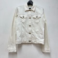 フランス製 90s agnes b. ホワイト デニム トラッカー ジャケット