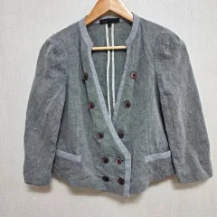マージュ ダブル ボタン リネン ジャケット グレーのサムネイル
