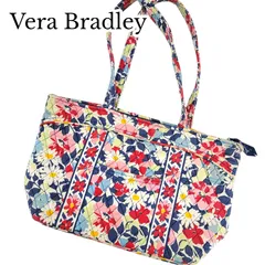 Vera Bradley ヴェラブラッドリー キルティング トートバッグ 花柄 マルチカラー ネイビー レッド ピンク コットン ジップ 大容量 キルティングコットンのサムネイル