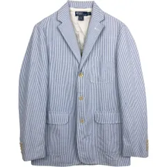 古着 ラルフローレン Ralph Lauren POLO by Ralph Lauren ストライプ柄 シアサッカー テーラードジャケット メンズS相当/eaa650801のサムネイル