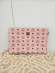 MCM バッグ ピンク クラッチバッグ - メルカリ