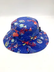 Patagonia パタゴニア 子供服 リバーシブル 2WAY baby sun バケット ハット 青 ■■ キッズ