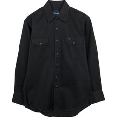 Wrangler 先染めブラックデニムシャツ 80's - メルカリ