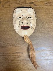 文松園 面 翁面 能面 神楽面 陶器製 壁掛け - メルカリ