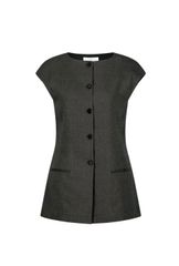 acka peplum tweed vest - メルカリ