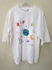 XL アークメドラビ 地球 ドローイング 半袖 Tシャツ 白のサムネイル