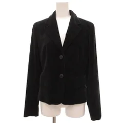 マックスマーラ ウィークエンドライン MAX MARA WEEKEND LINE テーラードジャケット ベロア 40 黒 ブラック ショート丈 シングル /SD ■ECG006のサムネイル
