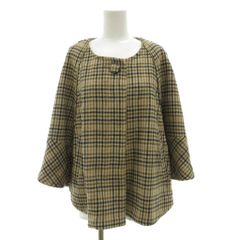 新品未使用】サブカルチャー オンブレ チェック Pコート ブラウン