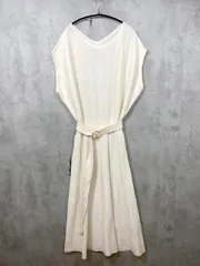 新品 qualite カリテ フィット＆フレアシルエット プリーツ ロング ワンピース sizeF/アイボリー ■◆◎レディースのサムネイル