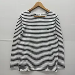LACOSTE 鹿の子 ボーダー ロンT ホワイト サイズM スリムフィット ラコステ 長袖 Tシャツ カットソー 【X0722-001】□217のサムネイル
