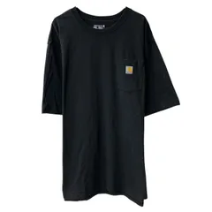 Carhartt 半袖 ロゴTシャツ 3XL ブラック カーハート プルオーバー クルーネック 胸ポケット ロゴ刺繍 カットソー 夏物 a806-6810のサムネイル