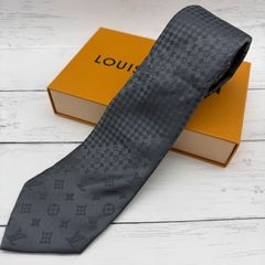 ✨極美品✨】LOUIS VUITTON ネクタイ ブラック モノグラム シルク