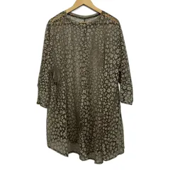 伊太利屋/GKITALIYA(イタリヤ) チュニック サイズ9 M レディース美品  - カーキ×アイボリー クルーネック/長袖のサムネイル