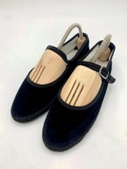 Drogheria Crivellini velvet strap shoes, size unknown/black, women's.