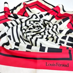 ☆Louis Feraud モダンデザイン ヴィンテージ シルクスカーフのサムネイル