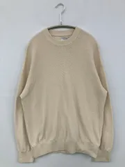 PLUS ONE プラスワン ニット/セーター MEDIUM アイボリー コットン ニット 無地 ミドル丈 長袖 クルーネック(丸首) メンズのサムネイル