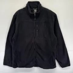 古着 ティンバーランド Timberland フリース ジャケット フルジップ ワーク ワンポイント 胸ポケット XL  ブラック系 メンズのサムネイル