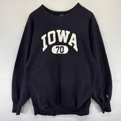古着 90's/90年代 チャンピオン Champion USA製 スウェット リバースウィーブ IOWA トレーナー アイオワ 3XL  ブラック系 メンズ