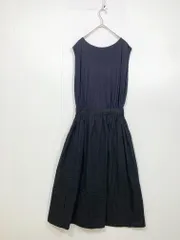 Demi-Luxe BEAMS デミルクス ビームス 68-26-0472-163 ボートネック コンビ ノースリーブ ワンピース size36/黒 ■■レディースのサムネイル