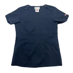 ディッキーズ × FOLK スクラブ 半袖 レディース S ネイビー ポリエステル100％ ワークウェア 白衣 ナース服 7071SC-17のサムネイル
