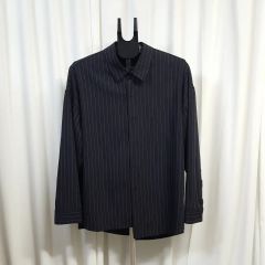 lui's様専用ルイス ブラック ストライプ ジッパーポケット付シャツ F