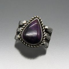 美品 Herman Smith ナバホ族 リング スギライト ハーマンスミス