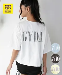 【ムラスポ公式】新品 GYDA ジェイダ 水着 ラッシュガード 半袖 Tシャツ レディース ロゴ グリッタープリント バックプリント 414620 ムラサキスポーツ限定のサムネイル