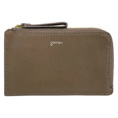 genten(ゲンテン) コインケース美品  - ブラウン L字ファスナー レザーのサムネイル
